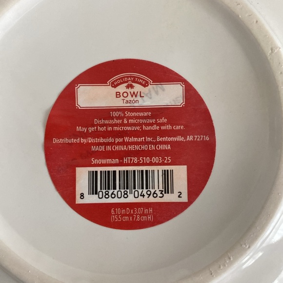 Holiday Snowman Decorative Bowl - Picture 3 of 3